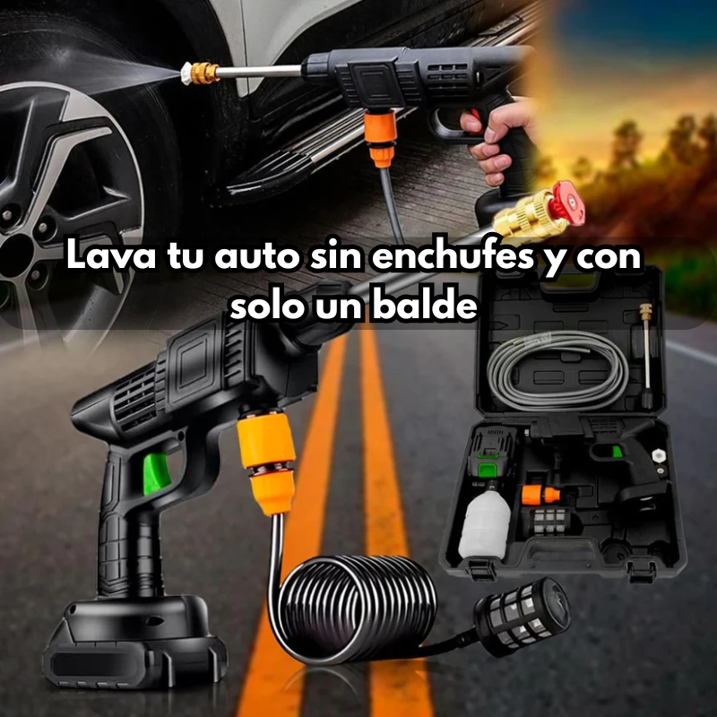 HidroJet Portátil – Lava con libertad total, agua a presión sin cañerías ni enchufes