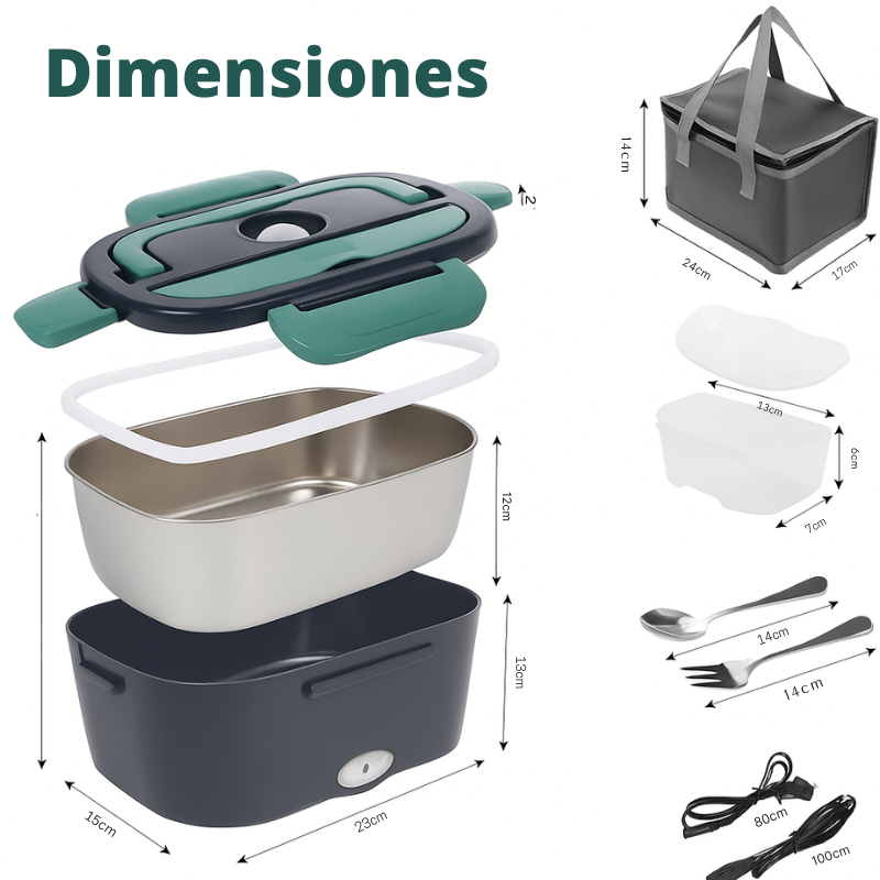 LunchBox 3en1 - Comida Caliente sin Microondas
