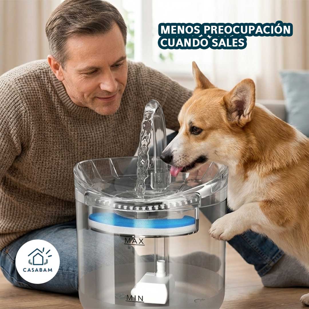 Bebedero Automático Para mascotas – Hidratación continua – Mantiene agua disponible todo el día aunque no estés en casa
