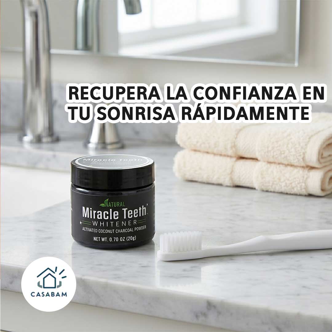 Blanqueador Dental de Carbón de Coco – Blanqueamiento Natural – Recupera la confianza en tu sonrisa desde casa en minutos al día