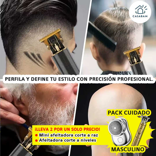 Kit de Afeitado Portátil 2x1 – Perfila y afeita al instante – Arréglate en menos de 5 minutos sin salir de casa