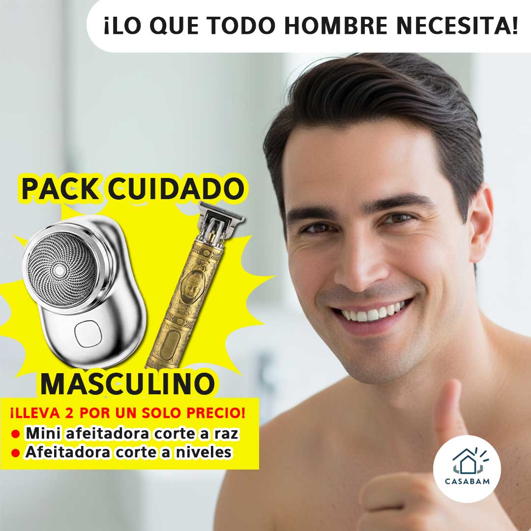 Kit de Afeitado Portátil 2x1 – Perfila y afeita al instante – Arréglate en menos de 5 minutos sin salir de casa