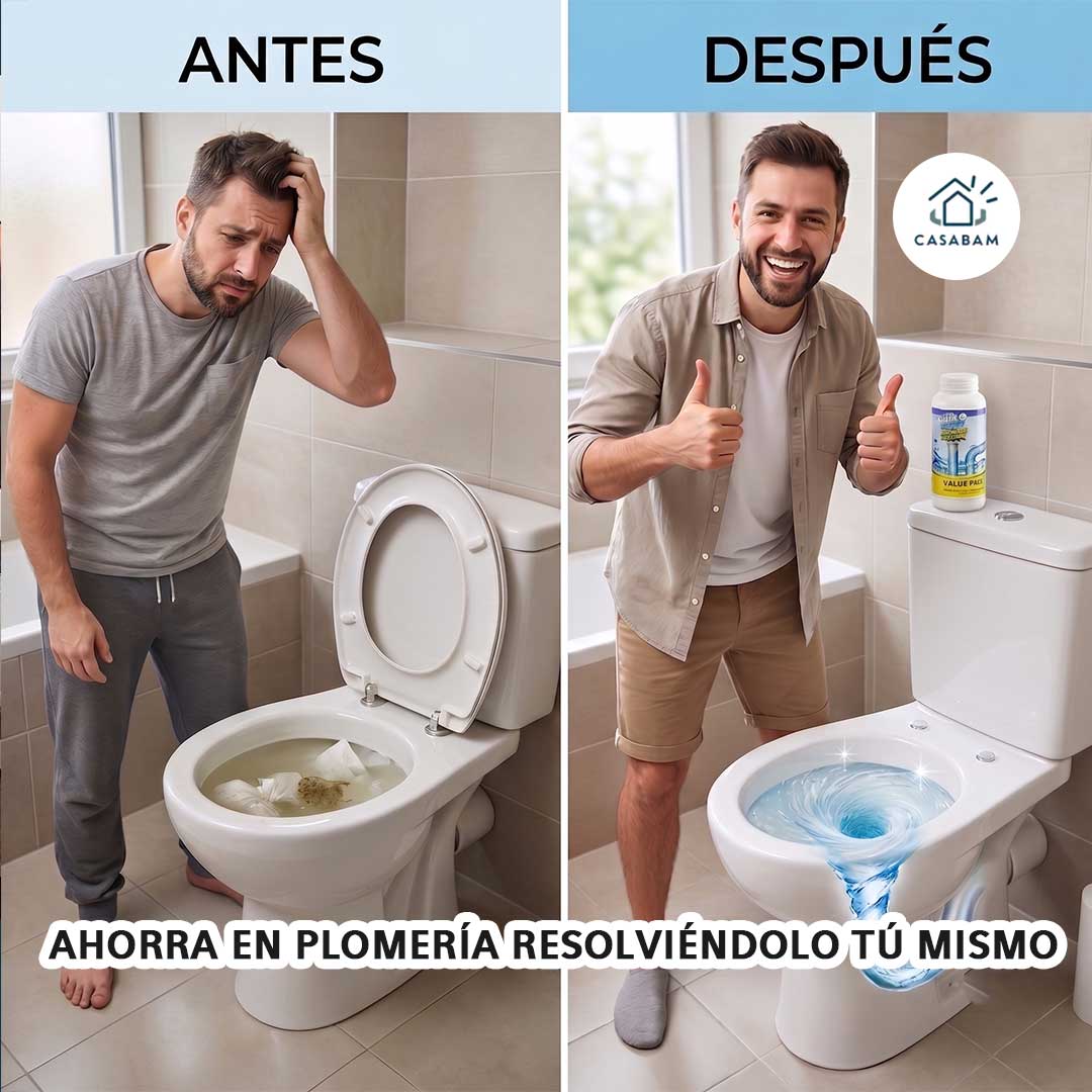 Kit Limpieza Total 3 en 1 - Limpia a fondo lavadora, cañerías y ollas - sin pagar técnico ni plomero