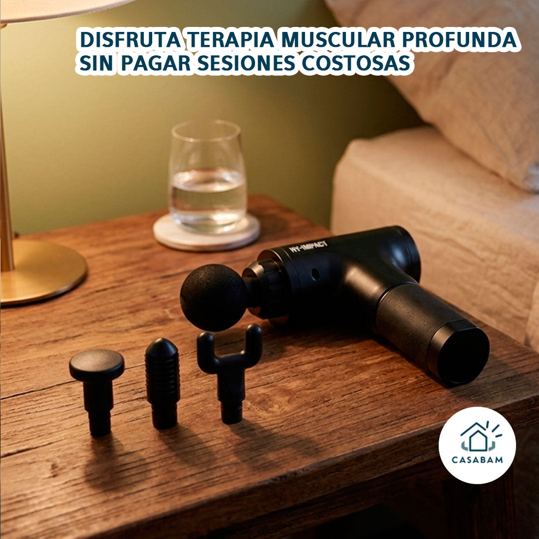 Masajeador Percusivo HY-Impact RelaxPro – Reduce la tensión muscular y libera el estrés en minutos desde casa