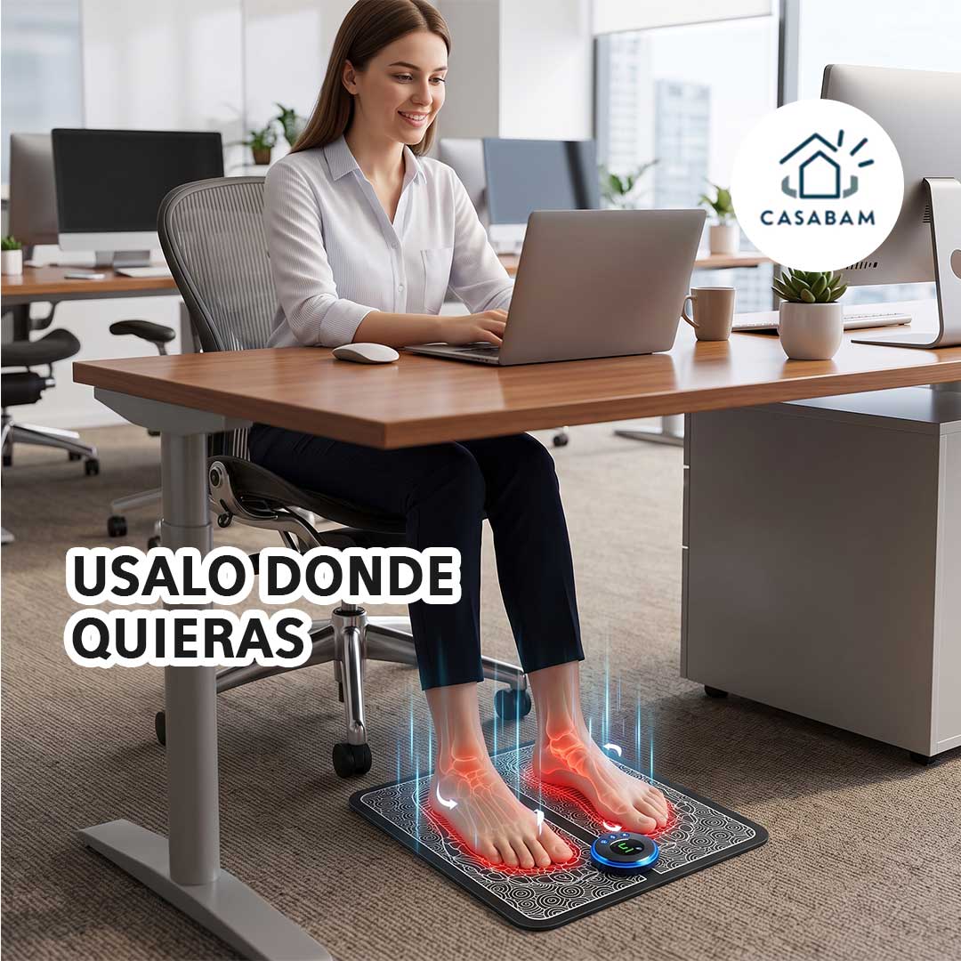 Masajeador de pies eléctrico - Relaja tus pies con impulsos suaves - Siente el alivio en 15 minutos desde tu casa