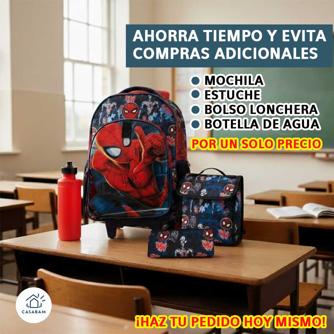 Kit Escolar Completo 4 en 1 – Ahorra tiempo y esfuerzo – Prepárate para el regreso a clases en una sola compra