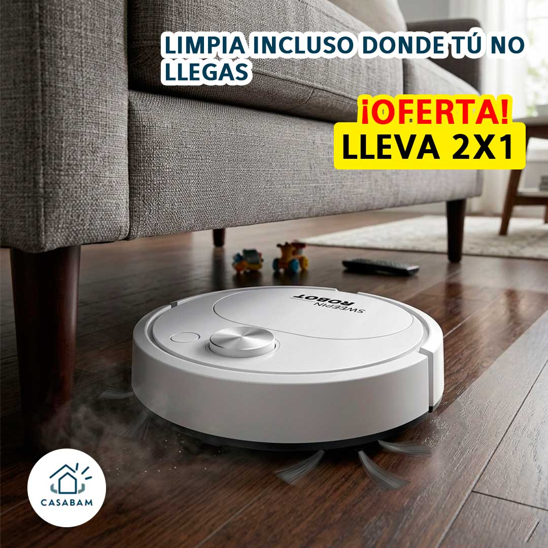 Oferta 2x1 Robot Aspirador 3 en 1 – Limpieza Automática – Tu casa limpia sin mover un dedo
