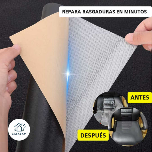 Parche de Cuero Autoadhesivo - Repara rasgaduras fácilmente - Devuelve la vida a sofás, sillas y chaquetas en minutos sin reemplazos costosos