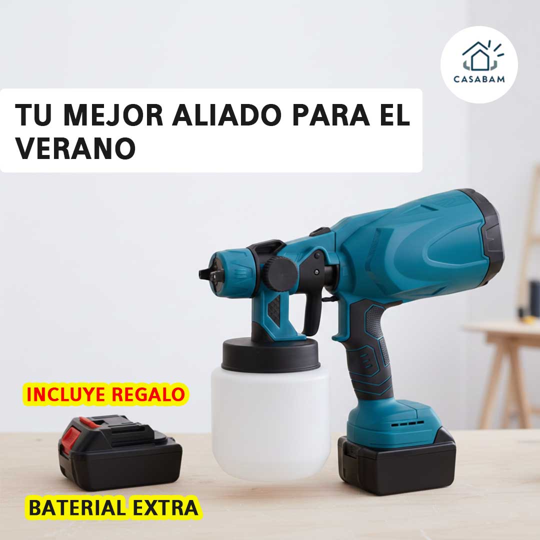 Compresor Inalámbrico para pintar - Renueva Muros y Rejas Fácilmente - Ahorra en Pintores y Hazlo fácilmente en minutos