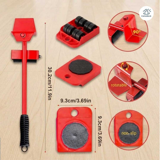 Kit Mueve Muebles - Levanta y desliza muebles pesados - Muévelos tú solo sin esfuerzo