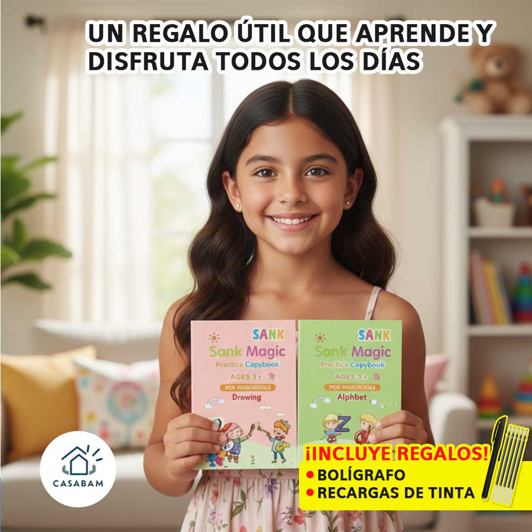Kit Caligrafía Montessori Reutilizable – Mejora la Letra Mientras Juega – Un regalo útil que se borra y se vuelve a usar