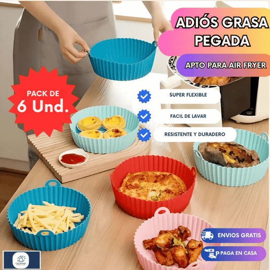 Pack 6 Moldes Antiadherentes – Cocina sin limpiar la freidora cada vez