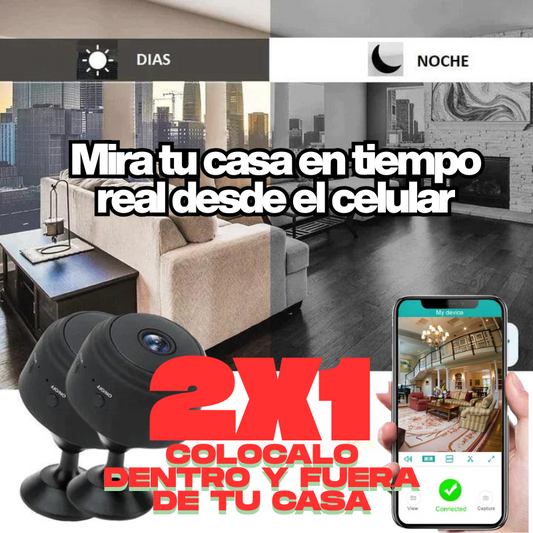 Mini Cámara Espía WiFi  – OFERTA 2X1 - Seguridad Total Vigila Dentro y Fuera