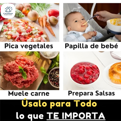 Picadora Eléctrica 2L – Pica y Prepara en Segundos – Cocina Más en Menos Tiempo