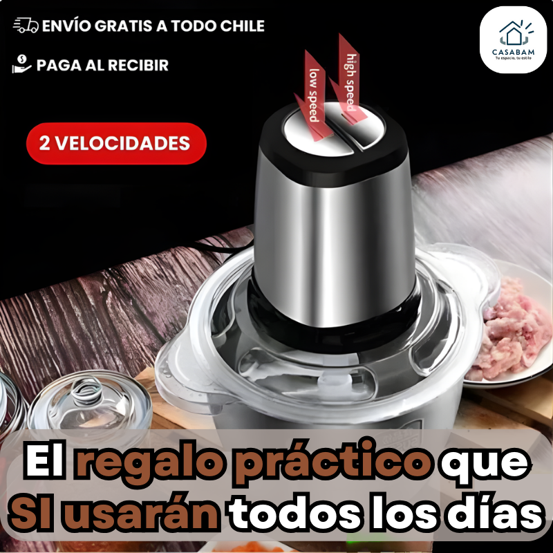 Picadora Eléctrica 2L – Pica y Prepara en Segundos – Cocina Más en Menos Tiempo