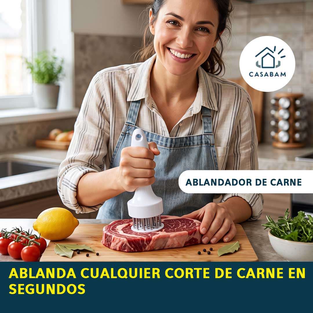 Ablandador de Carne - Perfora y suaviza cortes duros - Ablanda cualquier carne en segundos.