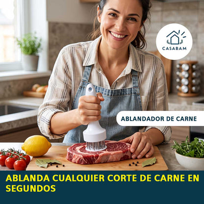 Ablandador de Carne - Perfora y suaviza cortes duros - Ablanda cualquier carne en segundos.
