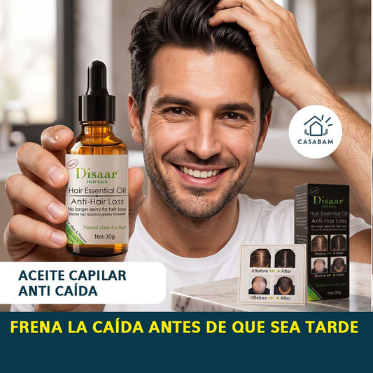 Aceite Capilar Anti Caída - Fortalece la raíz del cabello - Frena la caída antes de que sea tarde