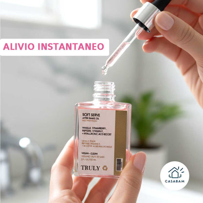 Aceite Calmante Post-Afeitado – Hidratación total cuando mas lo necesitas – Piel uniforme, cómoda y sin resequedad