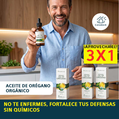 Aceite de Orégano Orgánico - Refuerza tus defensas naturalmente - Fortalece tu cuerpo sin químicos ni aditivos
