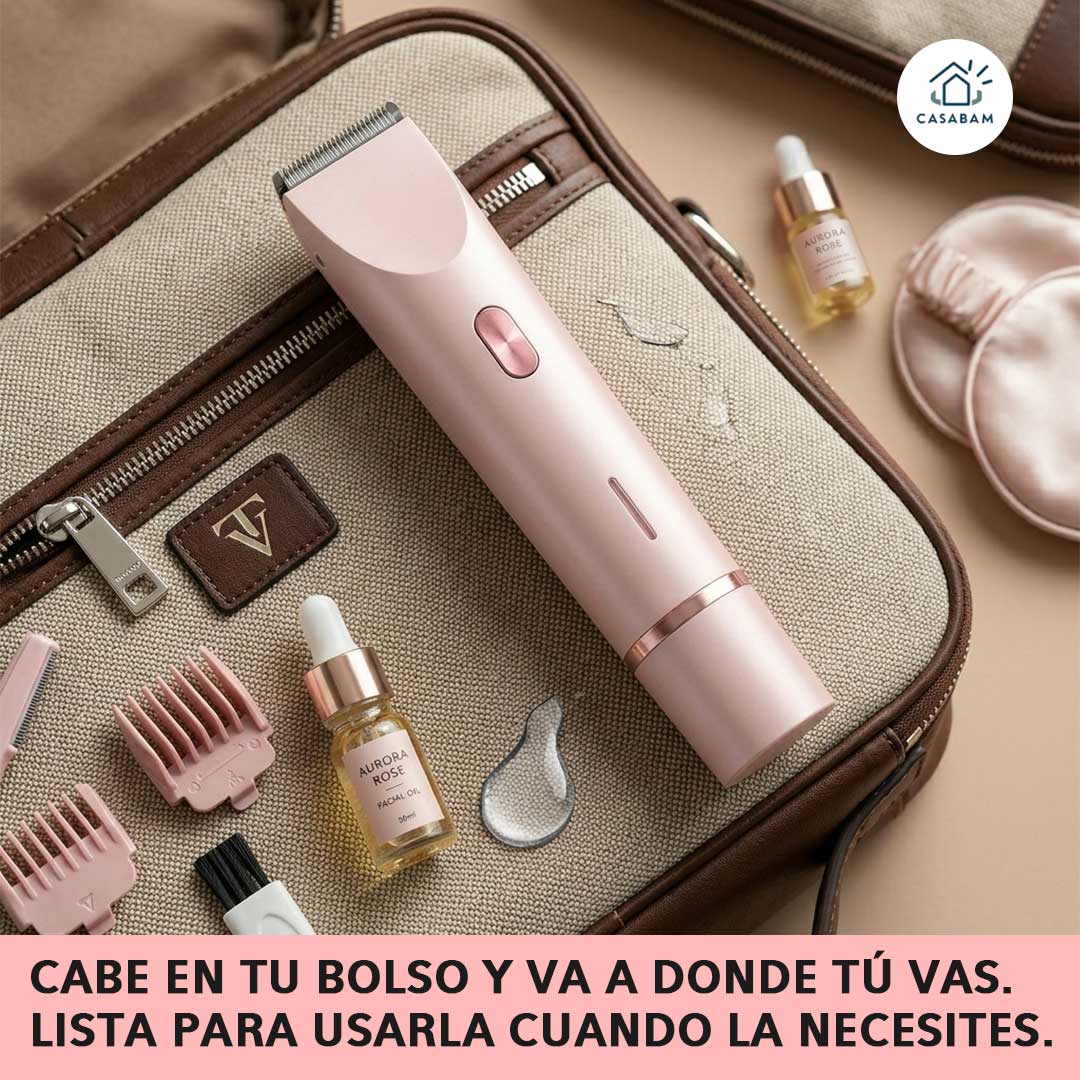 Afeitadora eléctrica recargable para mujer - Depila en casa con resultado profesional, sin gastar en salones ni ceras