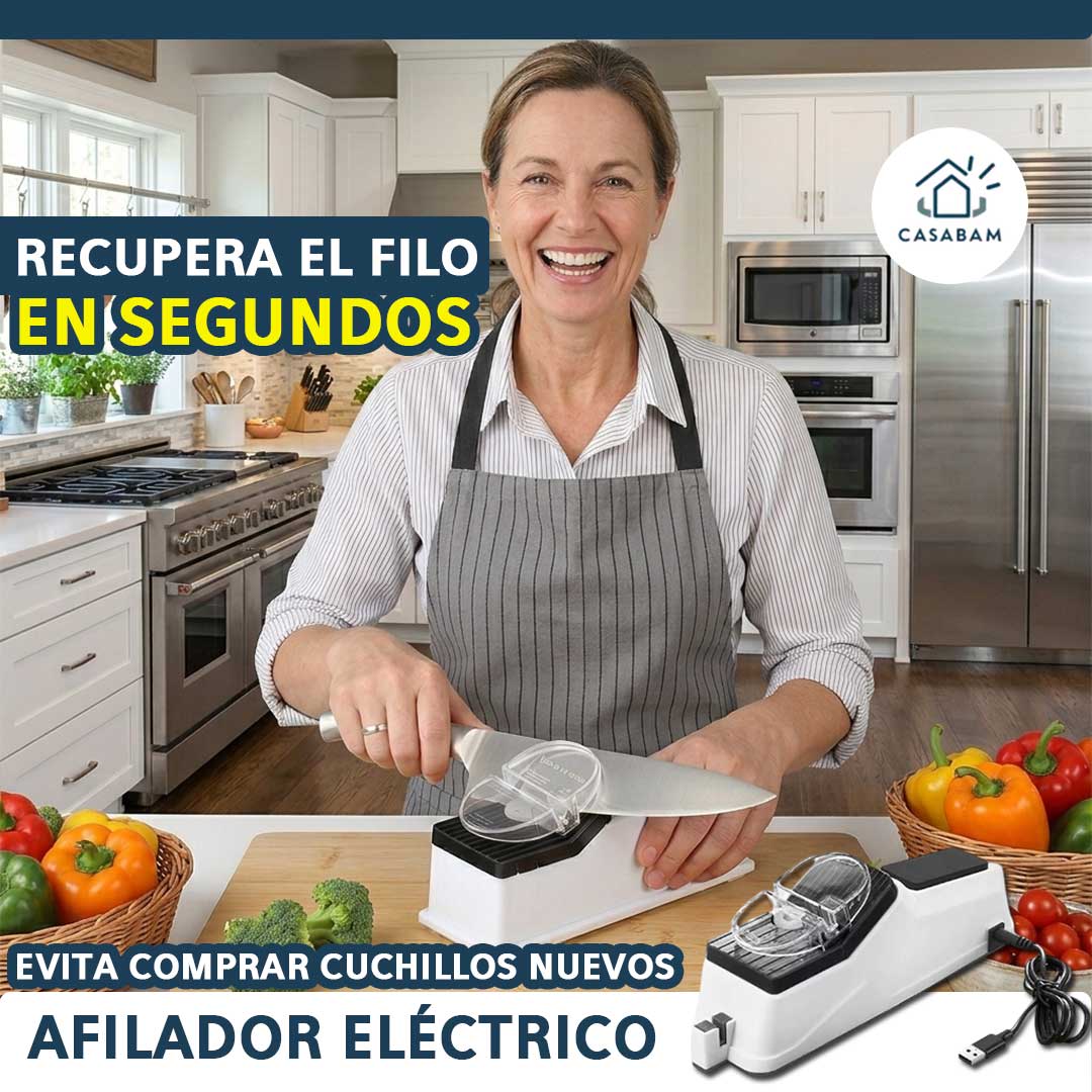 Afilador Eléctrico – Afila y renueva cuchillos – Mantén tus cuchillos como nuevos y evita gastar en reemplazos innecesarios.