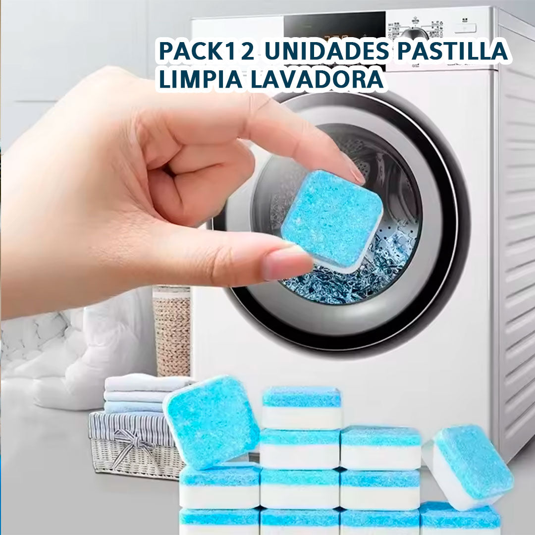 Pack Almohadilla Antivibracion + 12 Pastillas limpieza / Evita desplazamientos peligrosos - Protege tu lavadora y mantenla impecable