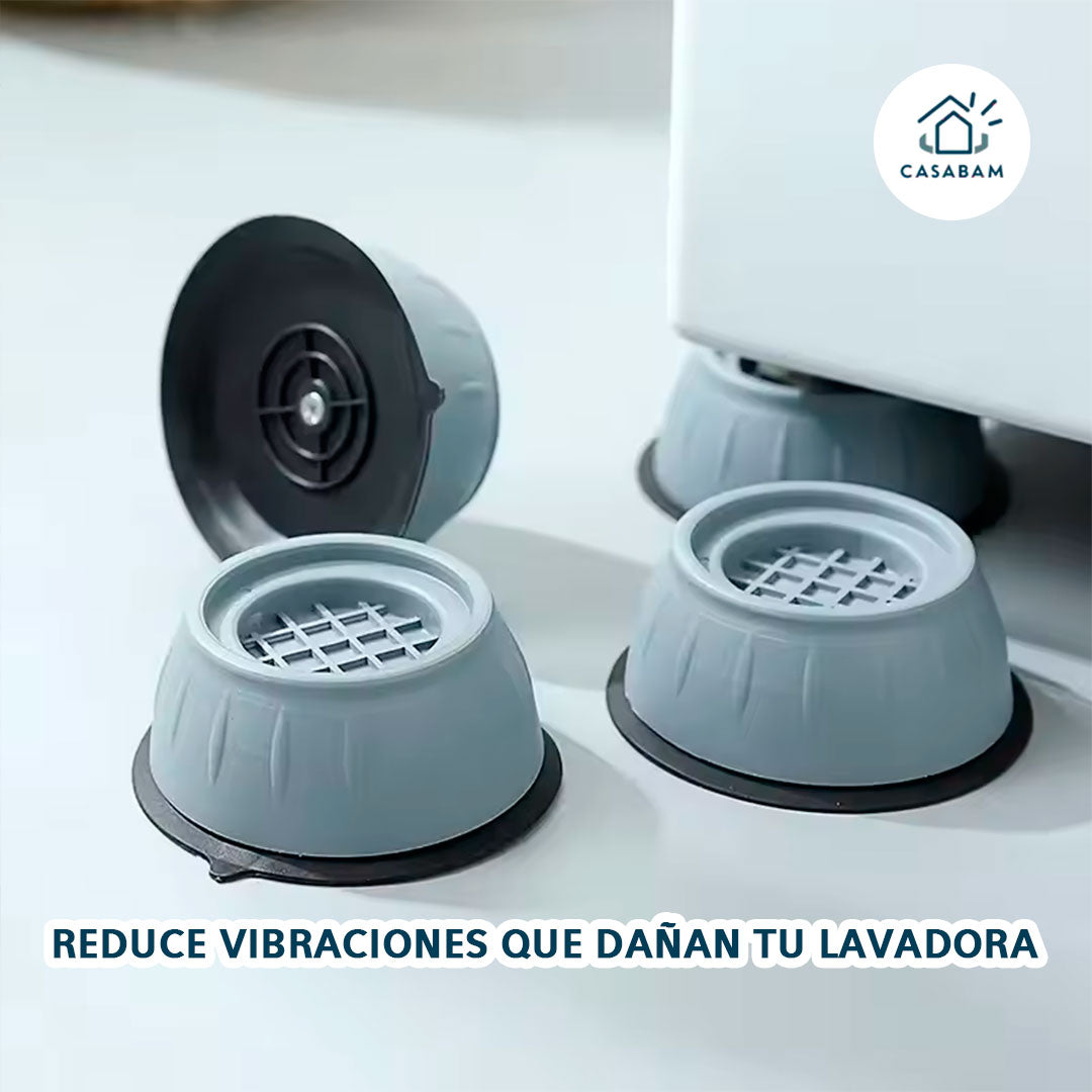 Pack Almohadilla Antivibracion + 12 Pastillas limpieza / Evita desplazamientos peligrosos - Protege tu lavadora y mantenla impecable