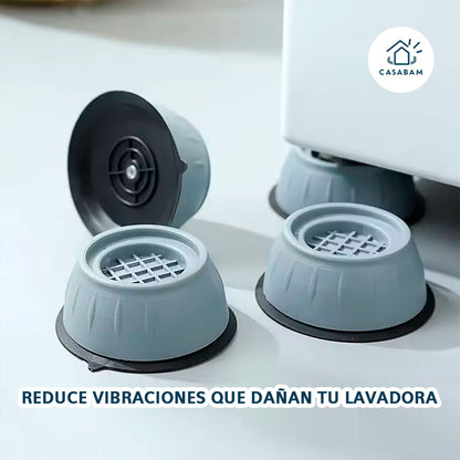 Pack Almohadilla Antivibracion + 12 Pastillas limpieza / Evita desplazamientos peligrosos - Protege tu lavadora y mantenla impecable
