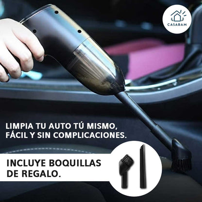 Aspiradora Portátil para Auto – Limpieza Interior – Ahorra en lavados limpiando tu auto cuando quieras