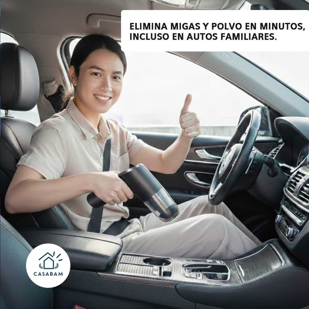Aspiradora Portátil para Auto – Limpieza Interior – Ahorra en lavados limpiando tu auto cuando quieras