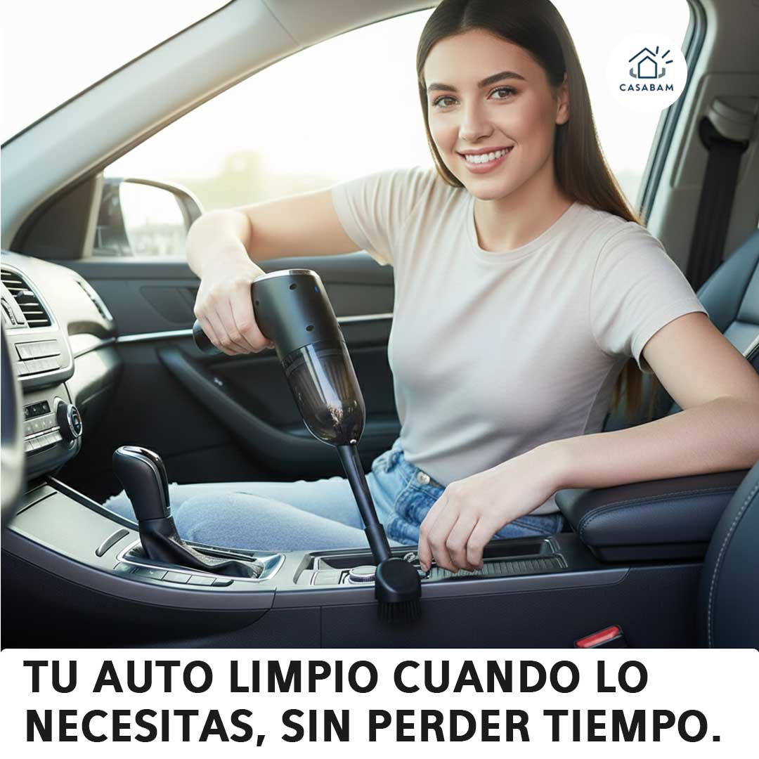 Aspiradora Portátil para Auto – Limpieza Interior – Ahorra en lavados limpiando tu auto cuando quieras
