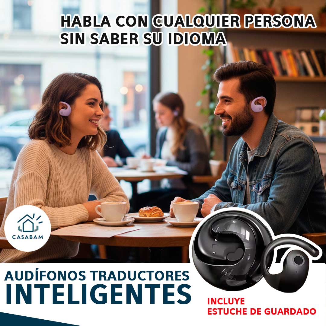 Audífonos Traductores Inteligentes - Traducción en Tiempo Real - Comunícate con cualquier persona sin saber su idioma