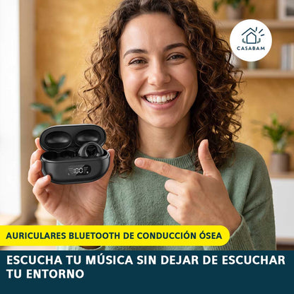 Auriculares Bluetooth de Conducción Ósea - Música y entorno al mismo tiempo, sin tapones en el oído