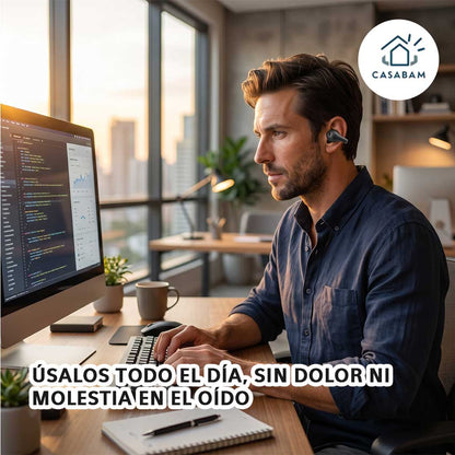 Auriculares Bluetooth de Conducción Ósea - Música y entorno al mismo tiempo, sin tapones en el oído