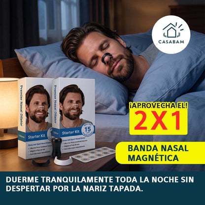 Banda Nasal Magnética - Amplía el flujo de aire nasal en cada respiro - Duerme o  entrena con más tranquilidad