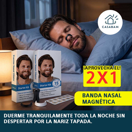 Banda Nasal Magnética - Amplía el flujo de aire nasal en cada respiro - Duerme o  entrena con más tranquilidad