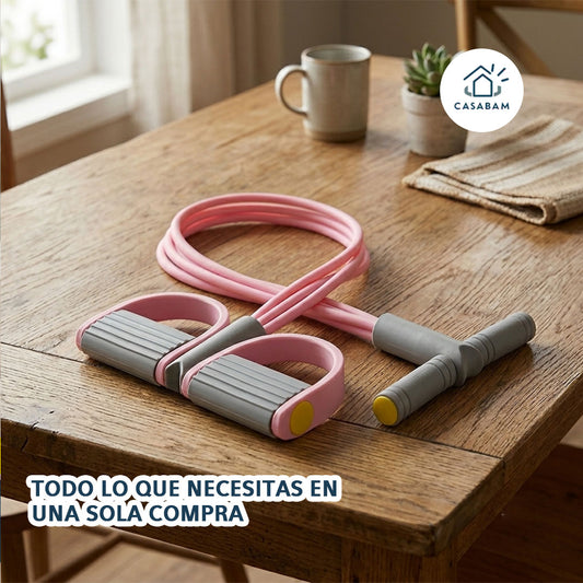 Bandas Elasticas Resistencia Con Pedal - Ejercita todo tu cuerpo desde casa -El único equipo que necesitas para mantenerte activo.
