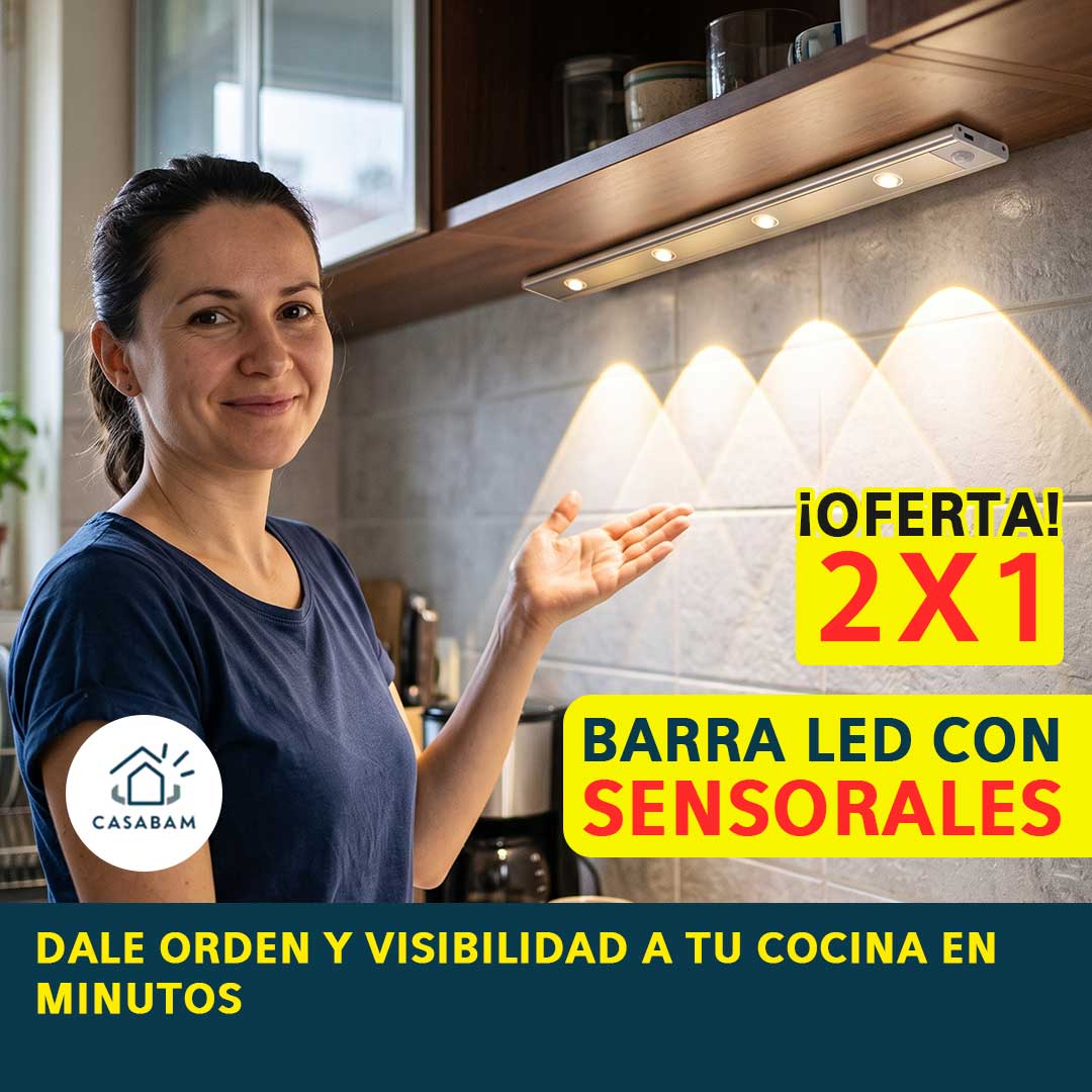 Barra Led con sensor - Se activa sola al acercarte, sin cables - Orden y visibilidad en tu espacio