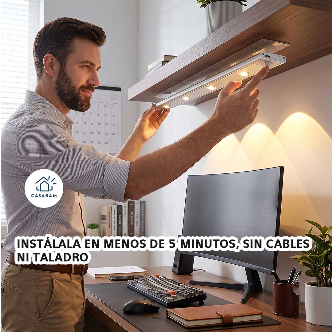 Barra Led con sensor - Se activa sola al acercarte, sin cables - Orden y visibilidad en tu espacio