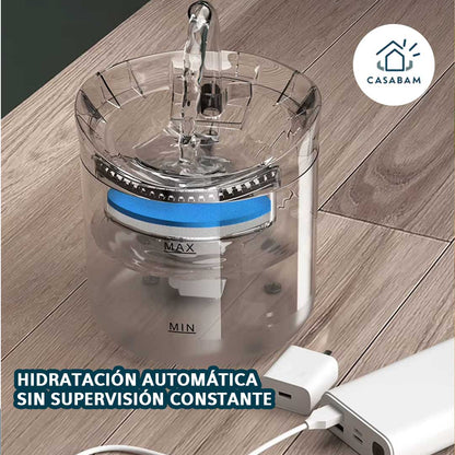 Bebedero Automático Para mascotas – Hidratación continua – Mantiene agua disponible todo el día aunque no estés en casa