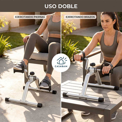 Bicicleta de fitness - Ejercita piernas y brazos desde tu silla - Actividad diaria sin interrumpir tu rutina