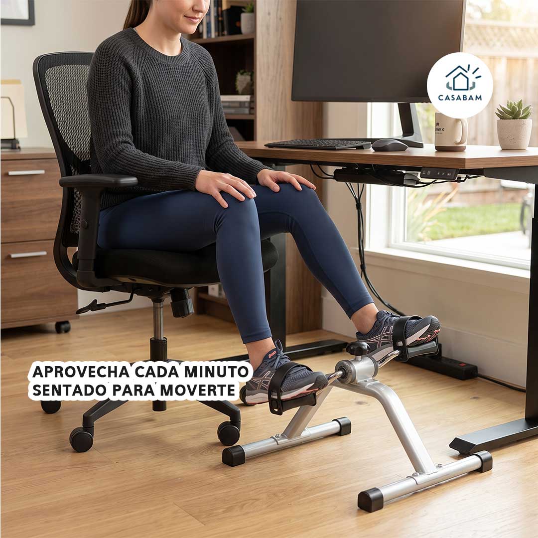 Bicicleta de fitness - Ejercita piernas y brazos desde tu silla - Actividad diaria sin interrumpir tu rutina