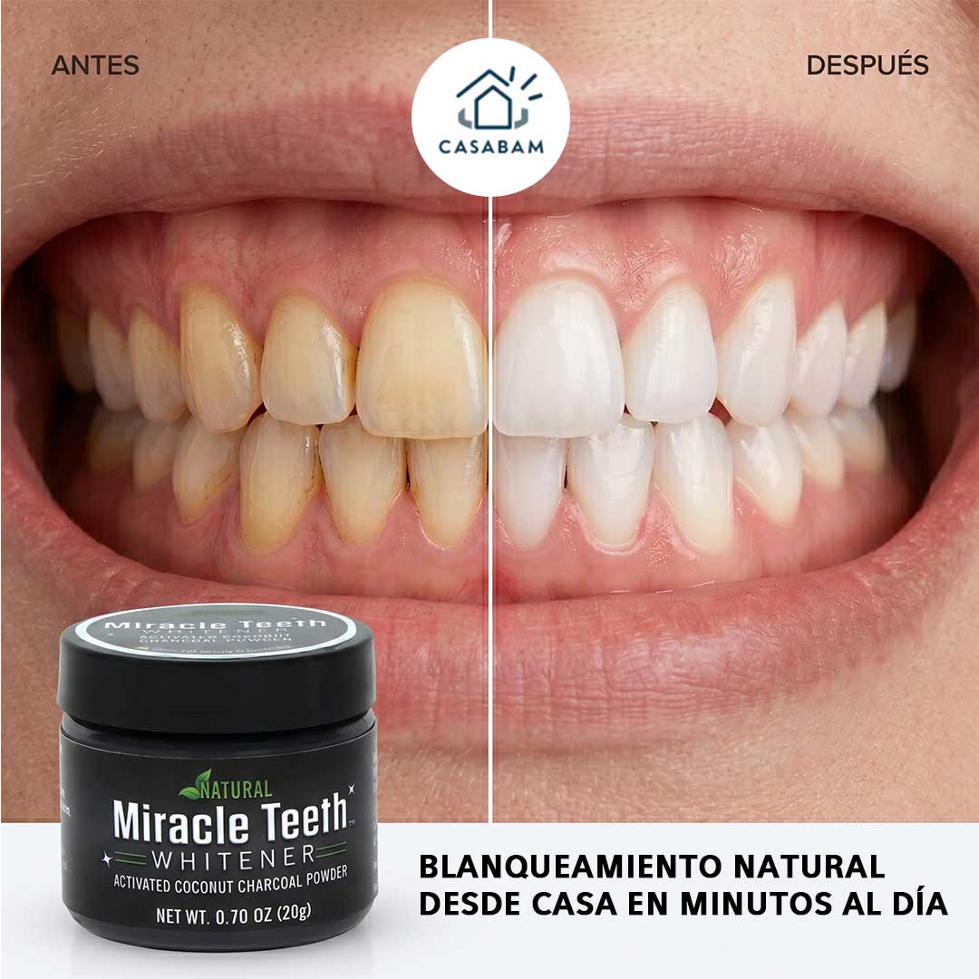 Blanqueador Dental de Carbón de Coco – Blanqueamiento Natural – Recupera la confianza en tu sonrisa desde casa en minutos al día