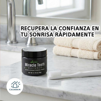 Blanqueador Dental de Carbón de Coco – Blanqueamiento Natural – Recupera la confianza en tu sonrisa desde casa en minutos al día