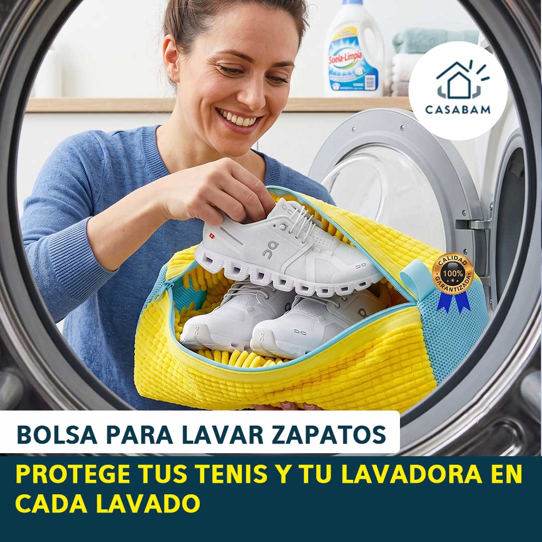 Bolsa para lavar zapatos - Protege tenis y lavadora en cada lavado  - Tenis frescos y limpios, sin arriesgar nada