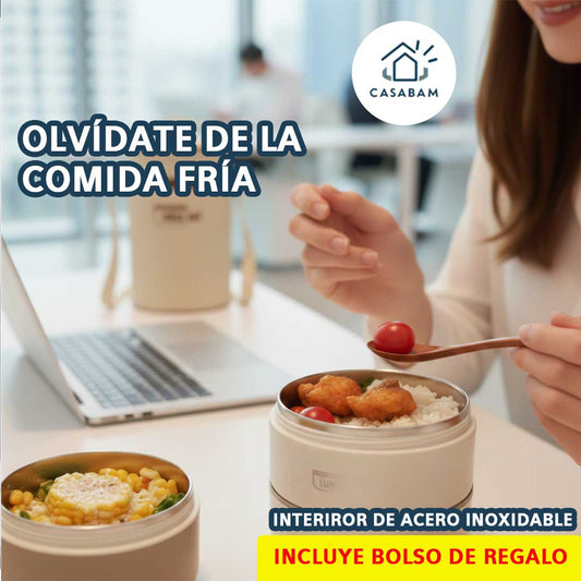 Set 2 uds Lunch Box Térmica – Transporta comida caliente fácilmente – Disfruta tus comidas caseras donde estés
