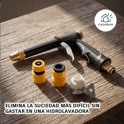 Boquilla de agua de alta presión - Lava, riega y limpia con un solo accesorio