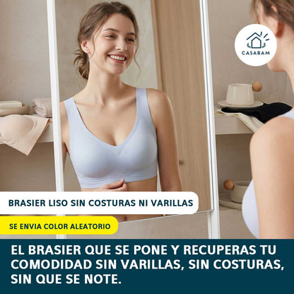 Brasier liso sin costuras ni varillas - Sin bordes ni estructuras que se marquen bajo la ropa - Deja de comprimir lo que deberías cuidar