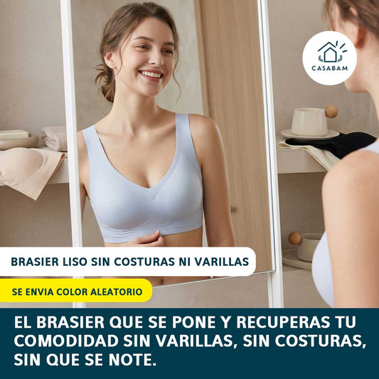 Brasier liso sin costuras ni varillas - Sin bordes ni estructuras que se marquen bajo la ropa - Deja de comprimir lo que deberías cuidar